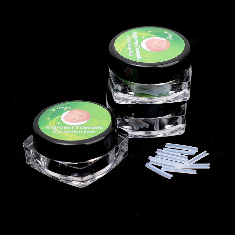 1-10 Box Elastic C-shaped Tube Padding Treatment Foot Care Invisible Groove Straightening Clip Ingrown Toenail Corrector Tools