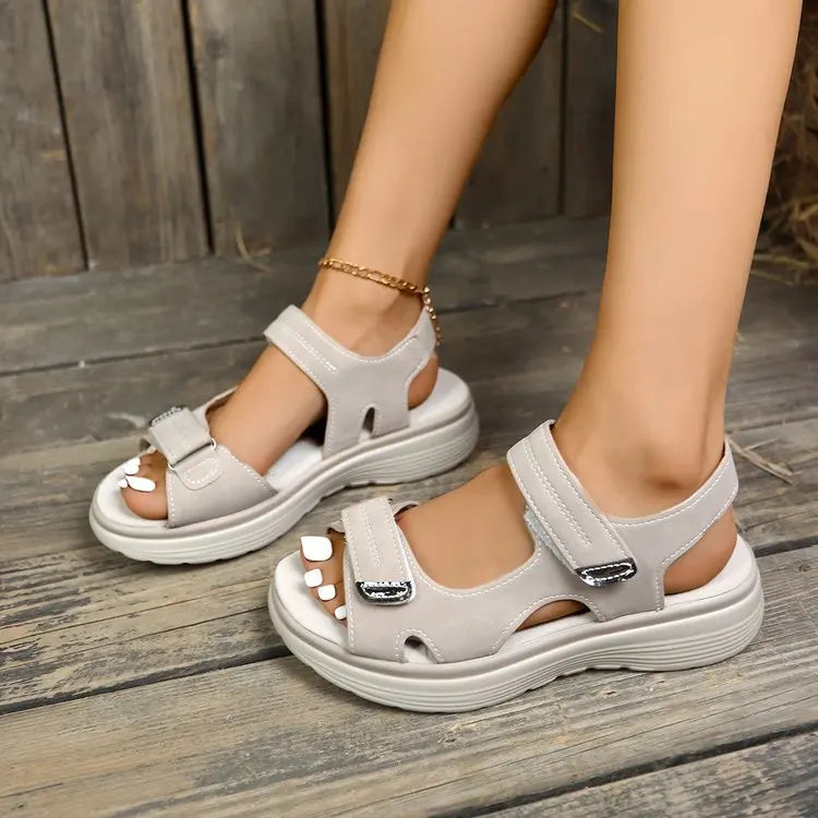 Summer Wedge Sandals for Women 2025 New Plus Size Fashion Non Slip Beach Shoes Casual Woman Lightweight Platform Sandals