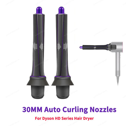 Auto Hair Dryer Curling Attachment 20/30mm Curling Nozzle For Dyson Airwrap&HairDryer Attachment Styling Nozzles For Dyson HD08