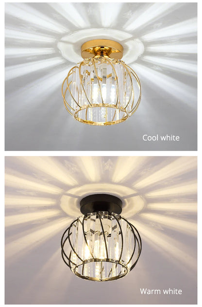 Nordic Modern K9 Crystal Ceiling Lights Indoor Ceiling Lamp Hallway Stairs  Bedroom Lustre Dining Room Fixtures Home Decor