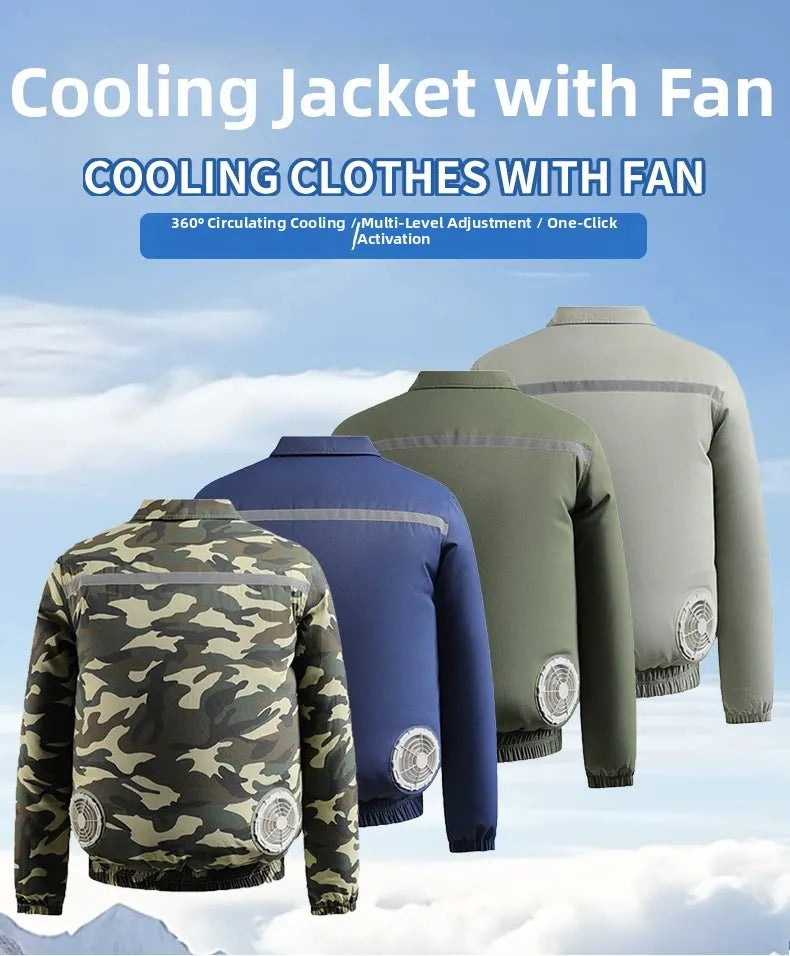 Summer 4 Fans Air Conditioning Cooling Vest Men Women Ultralight Outdoor Jacket Sun Protection Windbreaker Travel Fishing Sports