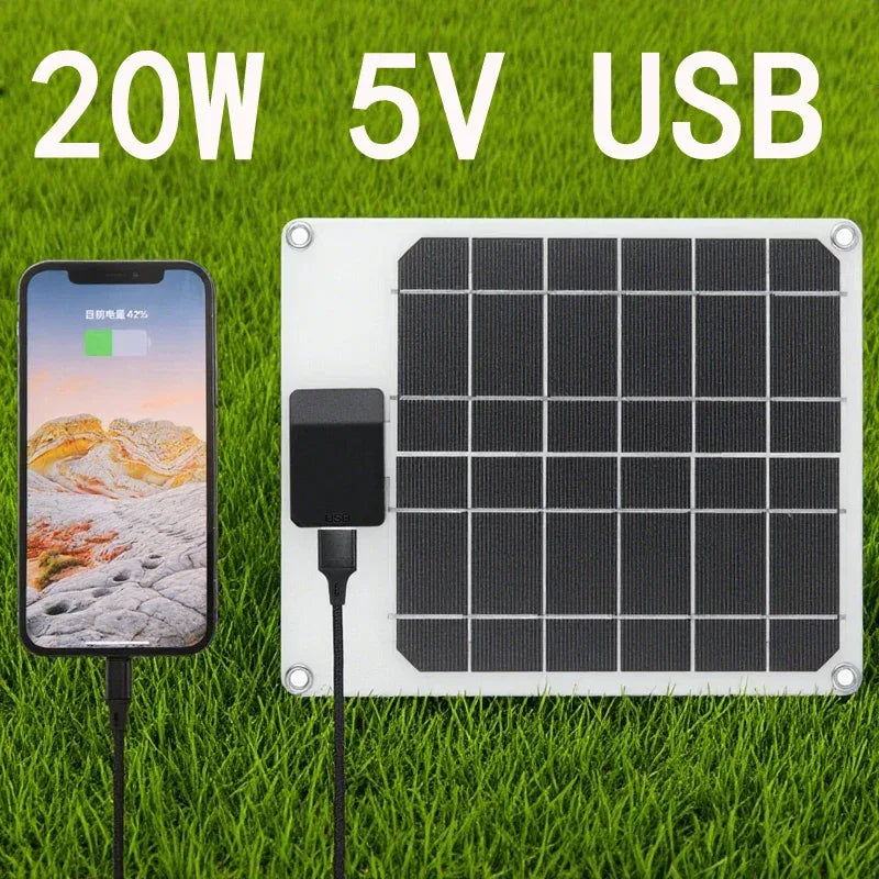 100W 5A-60A Solar Car Battery Charger Kit 5V/12V Fast Charging, high current fast charging Built-in Voltage Regulator