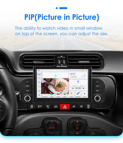 Hizpo 2Din 7inch Android14 Car Radio for Fiat Panda 2013 - 2020 GPS Navigation 4G BT Carplay RDS DSP SWC UI7862 Multimedia