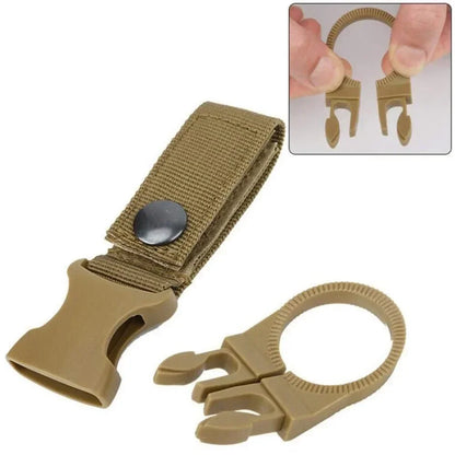 3Pcs Outdoor Tactical Nylon Webbing Water Bottle Clip Multifunctional Climbing Clip Portable Water Bottle Quick Clip Clamp Clip