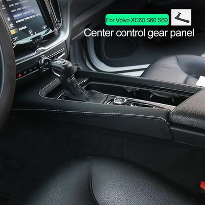 For Volvo XC60 2018-2025/S60 V60 2020-2025 central control gear shift panel leather decorative frame car accessories