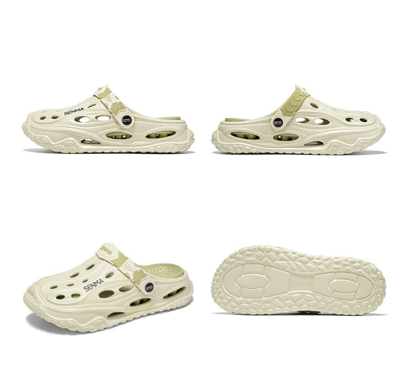 SENMA Summer Men's Thick Bottom Sandals Casual Non-Slip Beach Shoes Comfortable High Elastic EVA Material Men Shoes for Driving