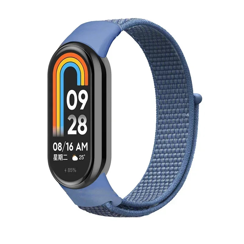 Nylon loop watchband For Xiaomi mi Band 8 Sport miband8 NFC Correa Breathable Replacement Bracelet smart band 8 Strap smartwatch
