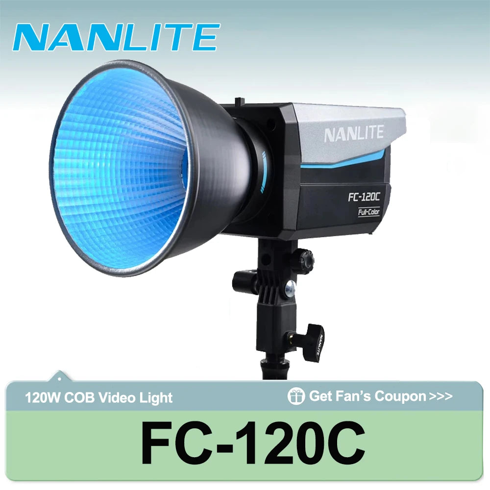 Nanlite FC-120C RGBW Full-color 145W 2700K-7500K Professional Photography Fill Light for Video Studio Outdoor Live Stream Shoot