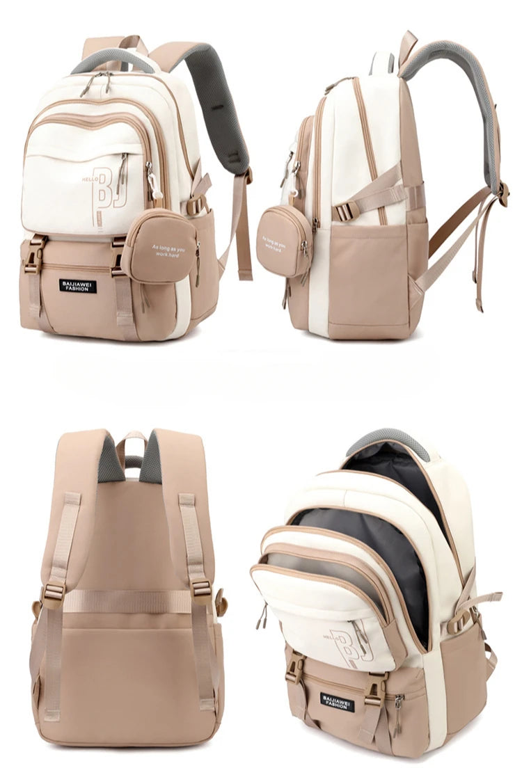 Teen Girls Backpacks for School 8-12 Years Students Casual Fashion Travel Backpacks Portability College Backpack for Women Bag