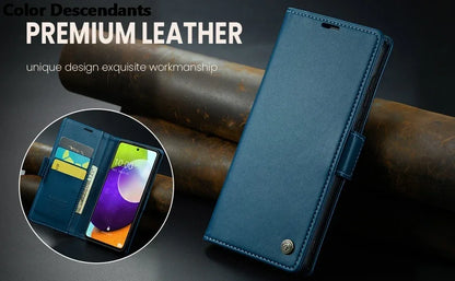 Iphone 15 Pro Max Case Iphone 13 14 12 11 Pro Max SE X XR XS Max 8 7 6 6S Plus Card Slot High-grade Leather Cover Phone Case