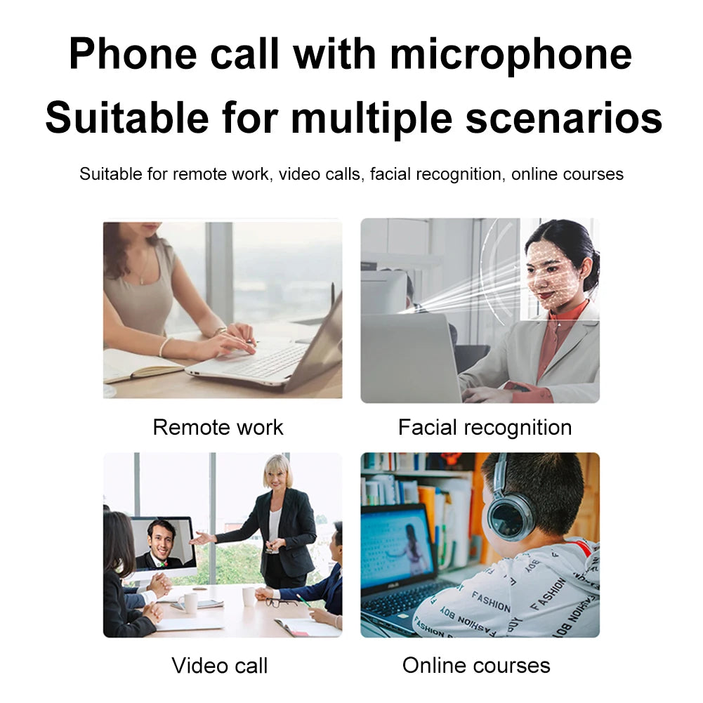 Facial Recognition Webcam Windows Hello 1MP 720P/2MP 1080P Web Camera IR Facial Recognition Login For Laptop PC Camera with Mic