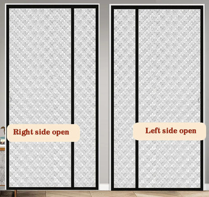 Customizable winter side opening warm cotton door curtain for wind and cold protection, double-layer thick warm blackout curtain