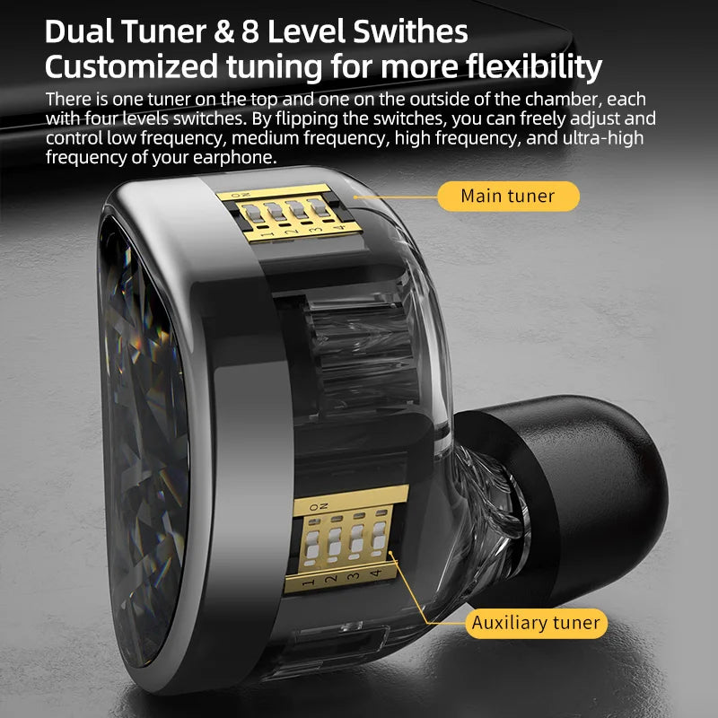 KZ AS24 24BA Units HIFI In Ear 12 Balanced Armature Earphones Noise Cancelling Earbuds Adjustable Tone Headset AST ZSX ZAR