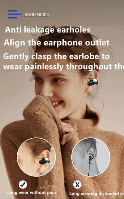 Bluetooth Earphone Clip On Monaural Inear Motion Stereo Bone Conduction Gd28 Business Wireless Earphone Mini Monaural Tws