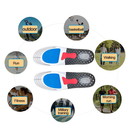 Silicone Gel Insoles Sport Running Insoles for feet Man Women orthopedic pad Massaging Shock Absorption arch support