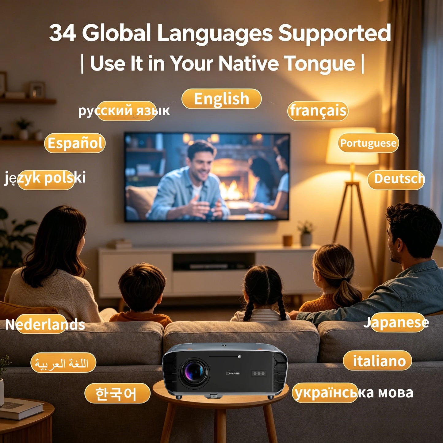 4200 ANSI 4K UHD Projector Smart Android 14 Google TV Video Beamer 2.4G+5G WiFi6 TOF Auto Focus Dual Speaker Home Theater 2026