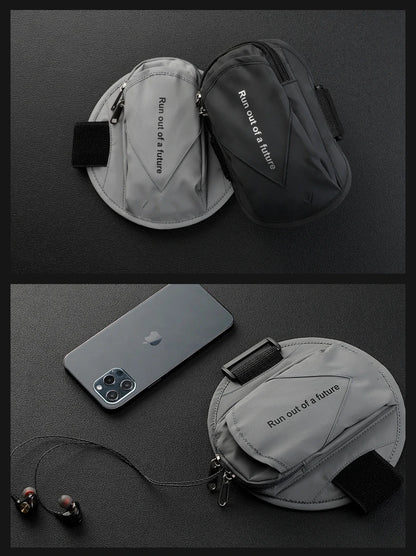 Outdoor Sports Running Fitness Mobile Phone Arm Bag Night Running Reflective Safety Wrist Bag Men and Women 6.5-Inch