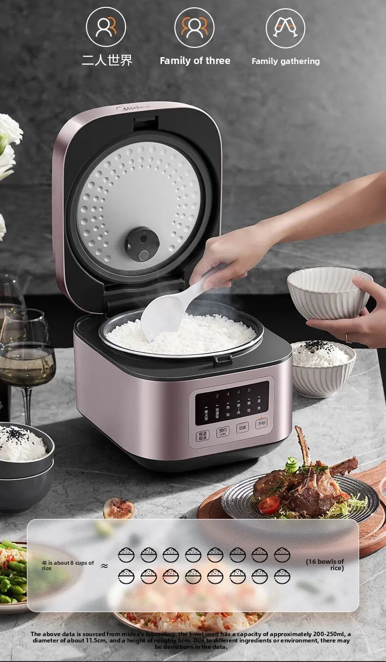 4L Smart Rice Cooker with Timer Function, Household Energy-Saving Soup and Porridge Cooker, Multifunctional Rice Cooker