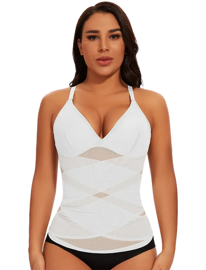 MISSMOLY Women Built in bra Shapewear Camisole Tummy Control Body Shaper Slimming Underwear Compression Corset Bustier Tank Tops