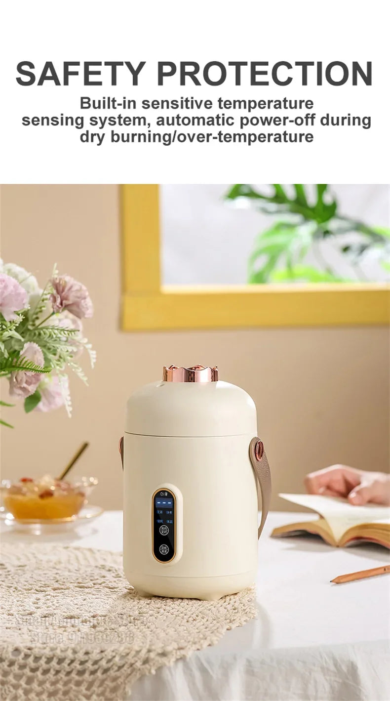 New Mini Rice Cooker Small 600ML Electric Cooker Multifunctional Electric Cooking Pot 12H Reservation Mini Hot Pot For Dormitory