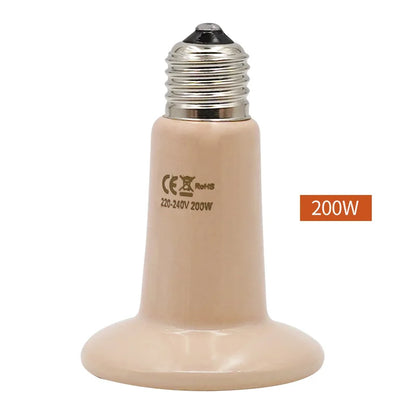 1pc Pet Reptile Heating Lamp 220V Far Infrared Ceramic Emitter Heat Lamps Pet Reptile Lamp 25W 50W 75W 100W 150W 200W Lamp