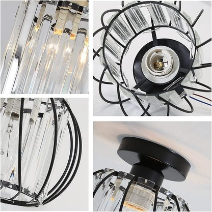 Nordic Modern K9 Crystal Ceiling Lights Indoor Ceiling Lamp Hallway Stairs  Bedroom Lustre Dining Room Fixtures Home Decor