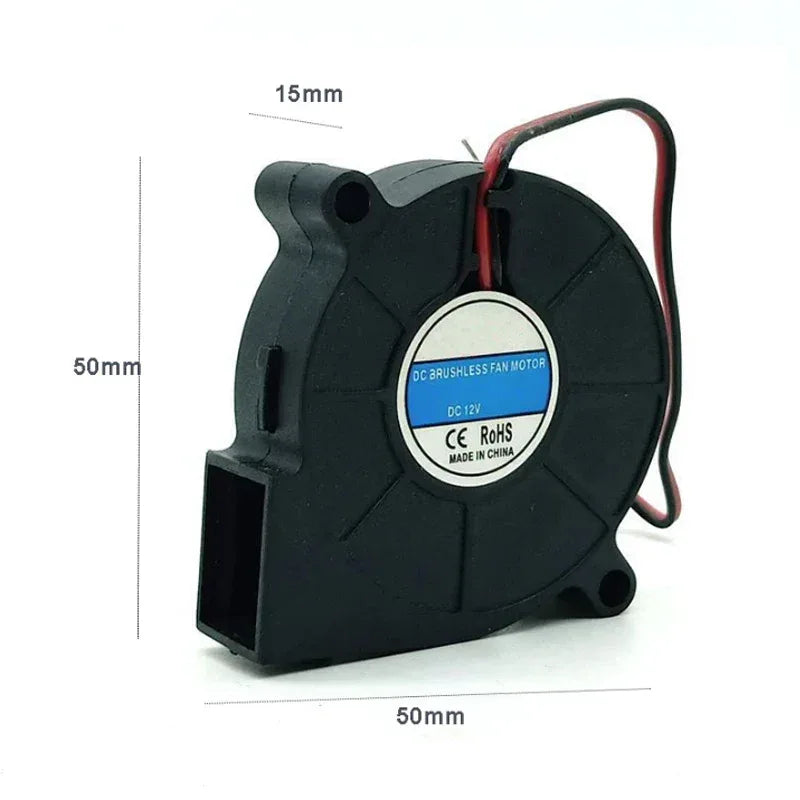 Blower Turbin Fan Motor 12V 5CM 50X50x15mm Silent Cooler CPU GPU VGA Cooling Fan Heat Dissipation DC Brushless Motor Fan