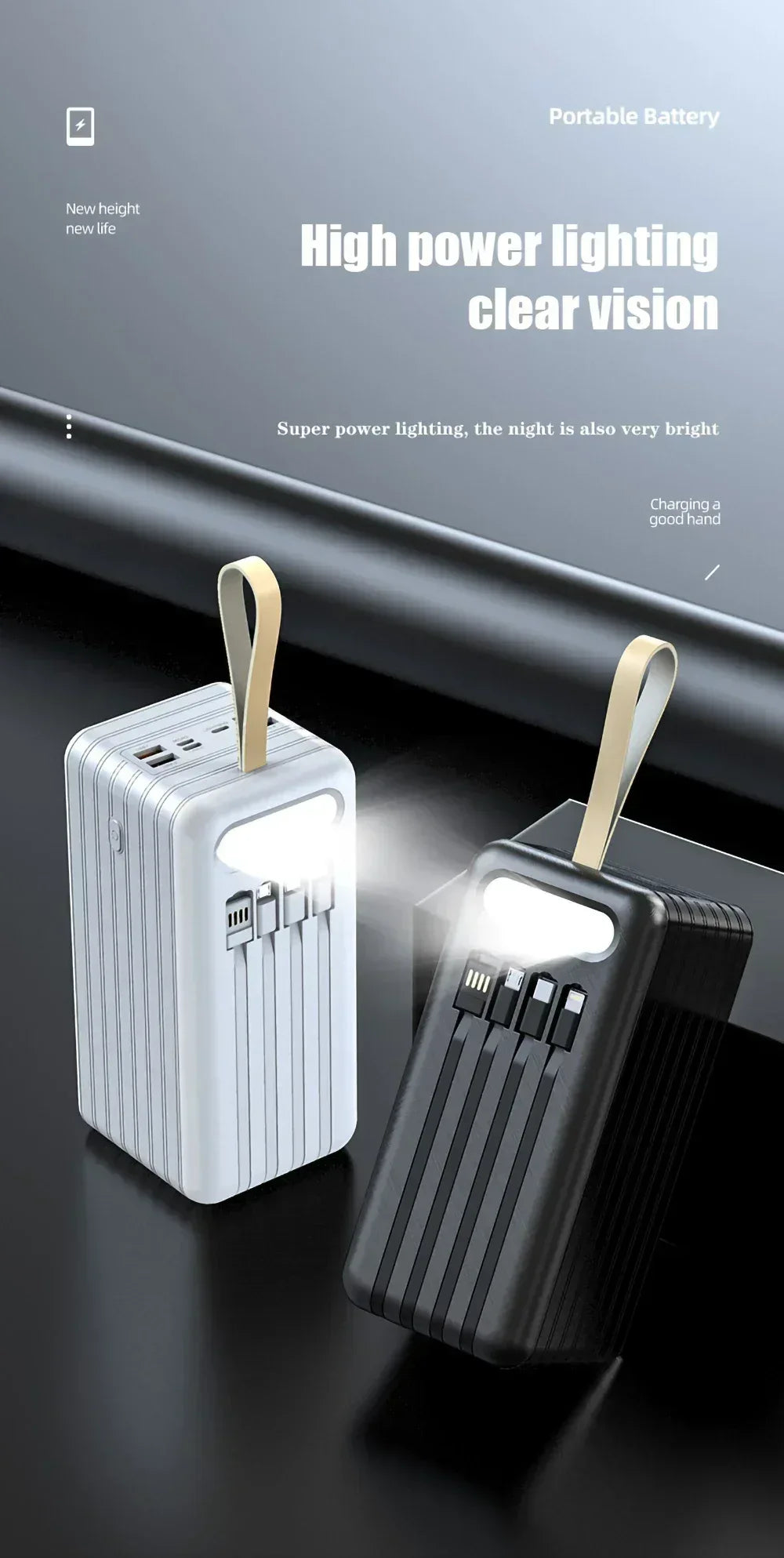 KEPAH 20W 5V3A 120000mAh Power Bank Portable Fast Charging External Battery Charger 120Ah Powerbank For iPhone Xiaomi mi