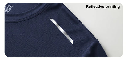 Long-Sleeved Ice Silk Breathable Running Top Round Neck Fitness Wear Quick-Drying Sports T-Shirt Thin Casual Quick-Drying