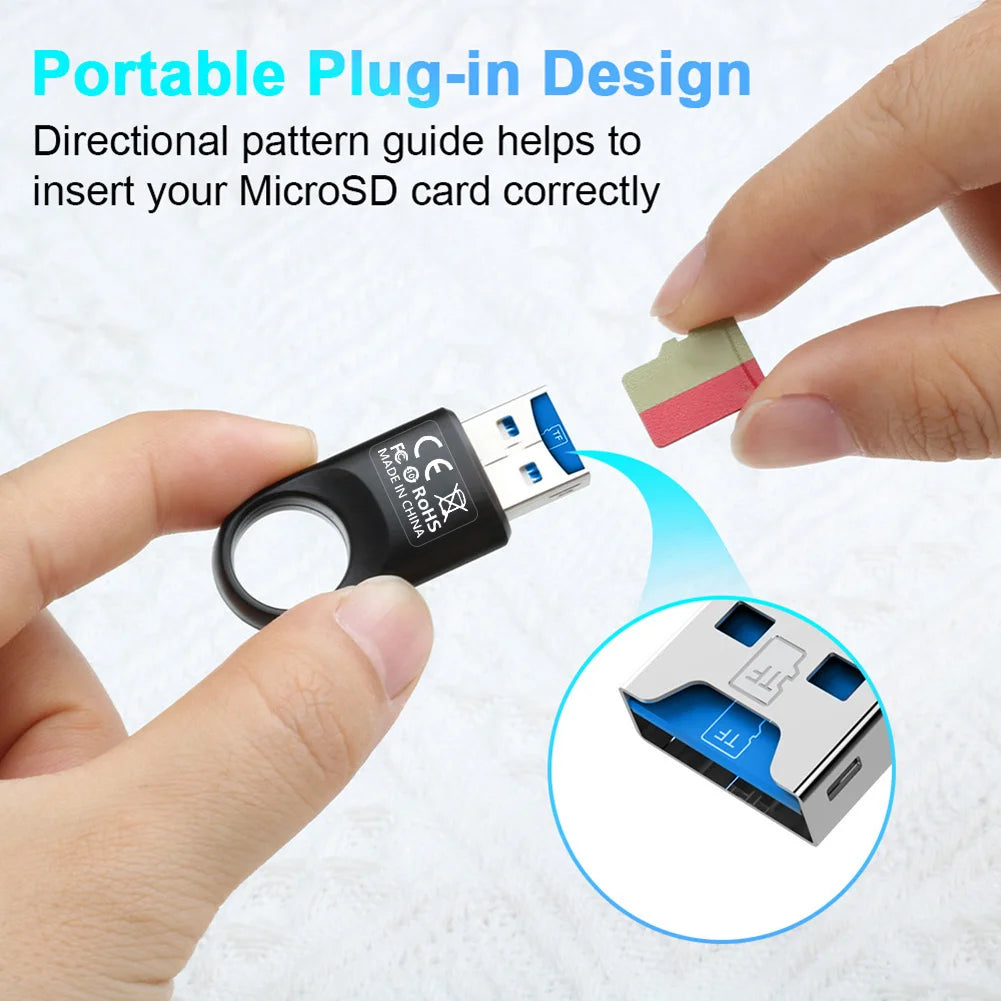 USB 3.0 Memory Card Reader Adapter High Speed Memory Card Reader USB 3.0 for TF SD PC Computer Laptop