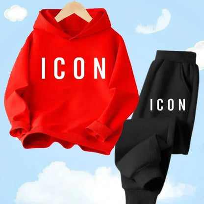 Spring Autumn New Fashion Kids Tracksuits 3-12 Years Boys and Girls Casual Sports Hoodie Tops+Pants 2PC Sets Children's Clothing