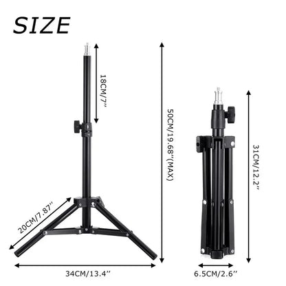16/26/33cm LED Selfie Light Photography Lights With Tripod Bluetooth Remote Control Dimmable Ring Light For Video Live Fill Lamp