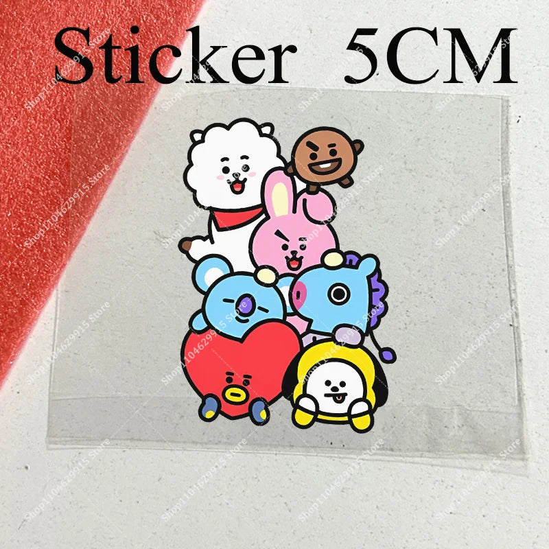 350ml BT21 Portable Water Bottle COOKY TATA RJ Cute Anime Leak-proof Plastic Drinking Cup Milk Coffee Juice Cup Drinkware Gift