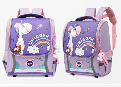 Waterproof Children Primary School Bags Cute Unicorn Rainbow Backpacks Kids Cartoon Animal Dinasour Shcoolbags for Kindergarten
