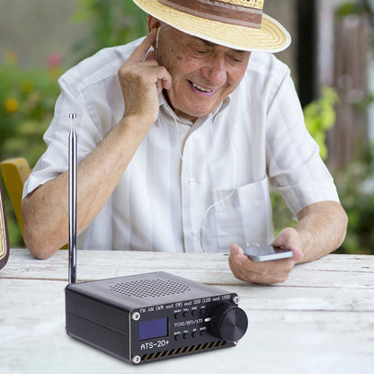 ATS-20+Si4732 Portable Handheld Radio Recorder 0.96 Inch OLED Screen FM AM SSB Scanner FM AM MW&SW SSB LSB & USB with Antenna