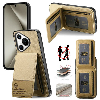 RFID Leather Luxury Case for Huawei Pura 70 Pro Plus 5G Card Cover Flip Back Shell Huawei Pura 70 Ultra Pura70 Pro+ Phone Cover