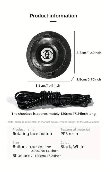 1Pair Automatic Shoelaces Without Ties Install Simple Swivel Buckle Laces Thick Rope Tennis Sneakers Shoelace Shoe Accessories