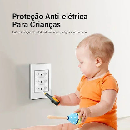 DELEFU 4*2 White Tempered Glass Brazil Standard Outlet with Double USB Type C Wall Power Socket Smart Switch Tuya Wifi 10A 20A