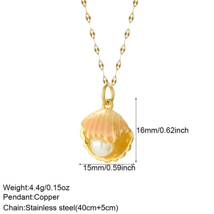 Bohemian Heart Animals Necklace for Women Cute Heart Punk Motocycle Pendant Gold Color Stainless Steel Long Chain Collars Neck