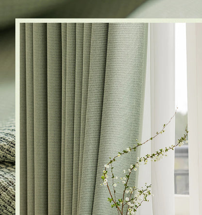 Modern Simple Balcony Drapes Light Luxury Bedroom Thick Blackout Curtain Large Area Bay Window Curtains Home Living Room Drape