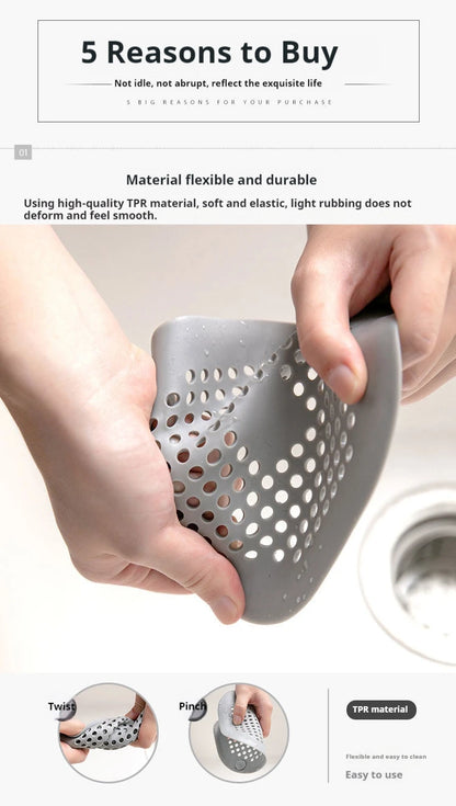 Sewer with Suction Cup, Floor Drain Mat, Kitchen, Bathroom, Anti Clogging Hair Filter