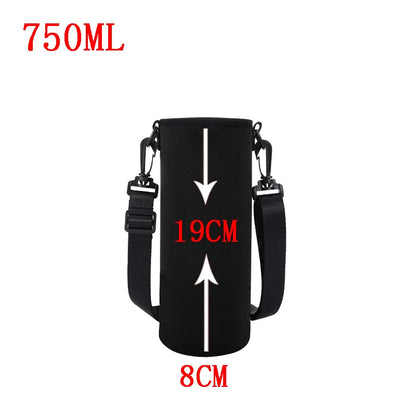 750ML/1000ML/1500ML Portable Water Bottle Insulated Neoprene Holder Pouch Bag Travel Thermos Cup Cover With Adjustable Strap