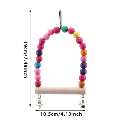 1/8PCS Set Combination Parrot Bird Toys Wood Articles Bite Pet Bird Toys For Parrot Training Bird Toy Swing Ball Bell Standing
