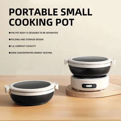 Kitchen Fast Heating Cooker Durable Portable Foldable Multi Cooker Split Stainless Steel Electric Pot