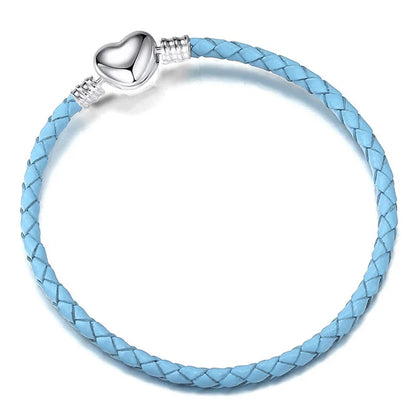 Double Circle Love Leather Rope Bracelet PU Basic Chain Accessories Valentine's Day Gift DIY Fine Jewelry