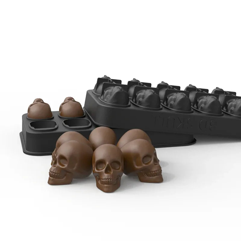 3D Skull Baking Cake Mold for Halloween ,Ice mold,Food Grade Silicone DIY Large Skull Cake Pan,Halloween Decor Birthday Party