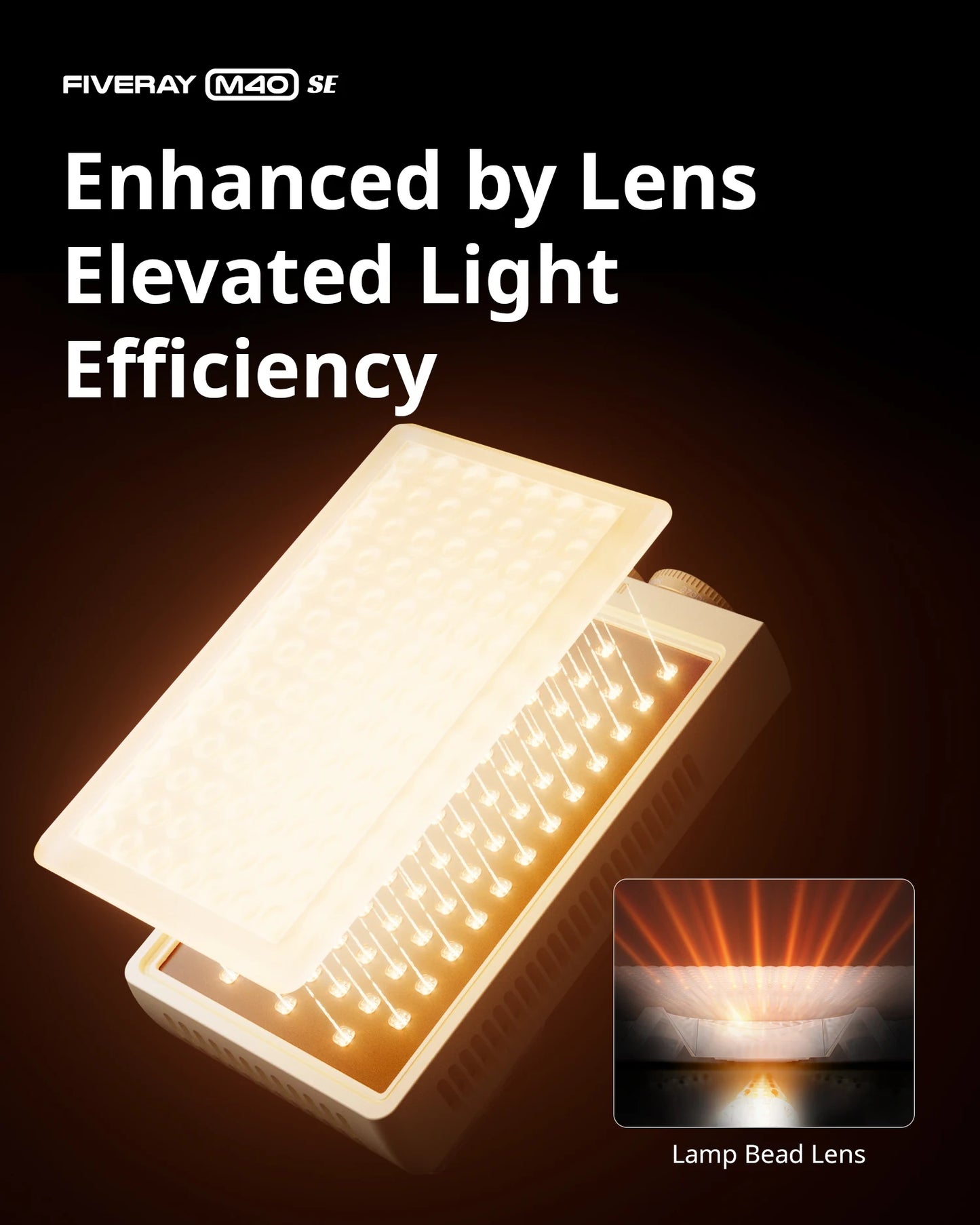NEW ZHIYUN FIVERAY M40 SE 40W Portable LED Video Light Bi-Color 2700K-8500K Photography Fill Light for Vlog Live Streaming