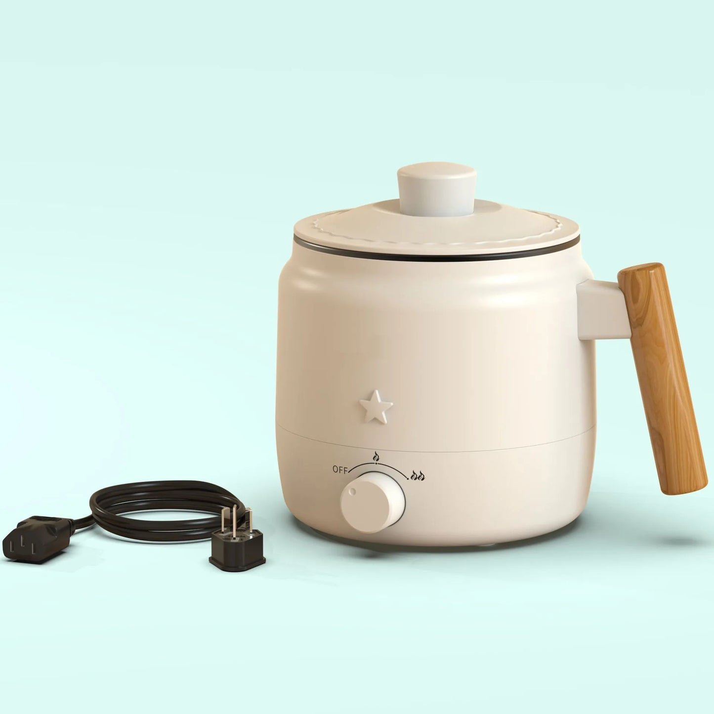1.2L Electric Cooker Student Dormitory Low Power Noodle Cooker Multifunction Pot Portable Travel Mini Electric Hot Pot 200W
