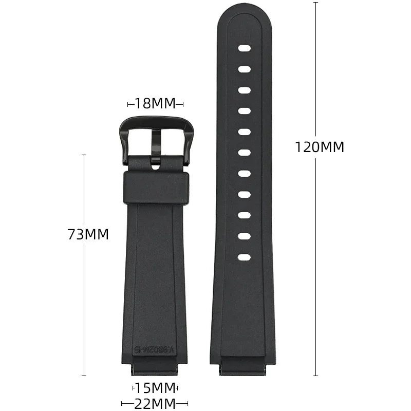 Resin Strap for Casio  AW-90H Sport Waterproof Stainless Steel Buckle Men's Rubber Replace Band Bracelet Watch Accessories