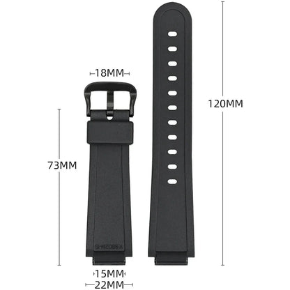 Resin Strap for Casio  AW-90H Sport Waterproof Stainless Steel Buckle Men's Rubber Replace Band Bracelet Watch Accessories